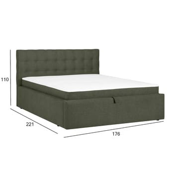 Kontinentalsäng Olsvik 160x200 cm med madrass - grön - Möbler - Sovrum - Sängar - Kontinentalsängar
