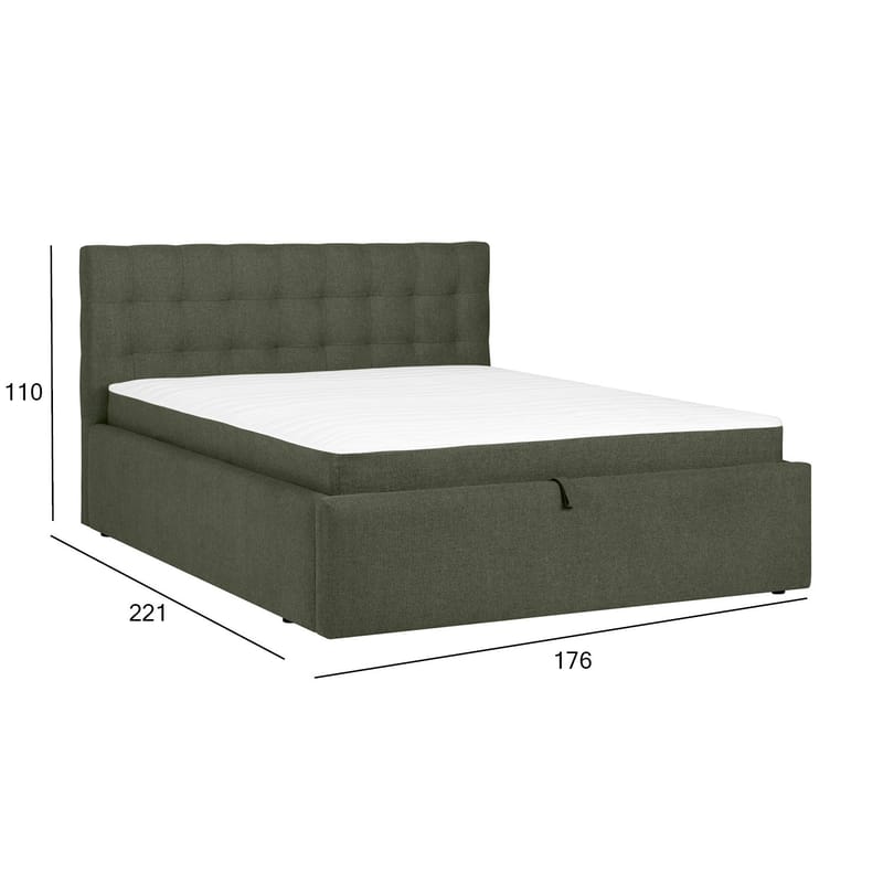 Kontinentalsäng Olsvik 160x200 cm med madrass - grön - Möbler - Sovrum - Sängar - Kontinentalsängar