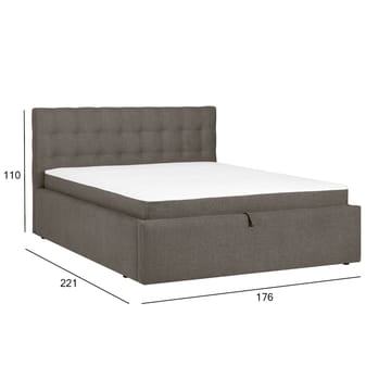 Kontinentalsäng Olsvik 160x200 cm med madrass - Mörkbeige - Möbler - Sovrum - Sängar - Kontinentalsängar