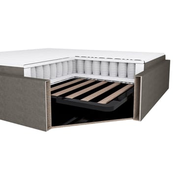 Kontinentalsäng Olsvik 160x200 cm med madrass - Mörkbeige - Möbler - Sovrum - Sängar - Kontinentalsängar