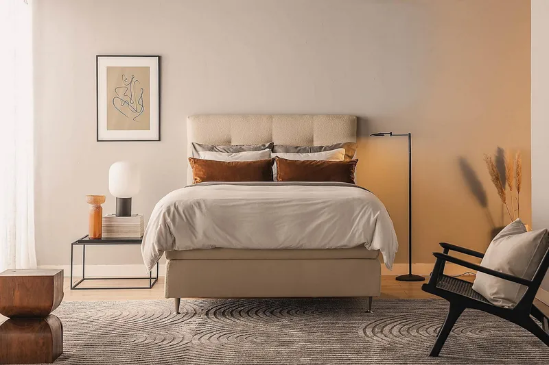 Oslo Lyx Kontinentalsäng 140x200 cm - Beige - Möbler - Sovrum - Sängar - Kontinentalsängar