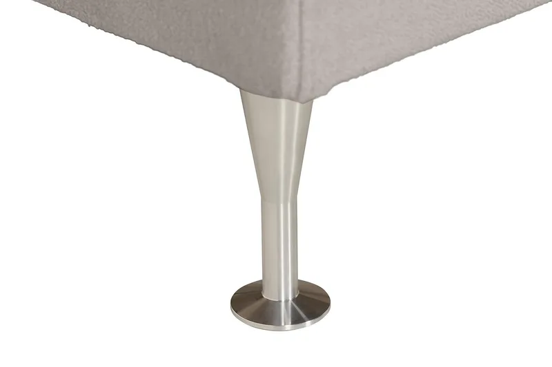 Oslo Lyx Sängpaket Boucle 120x200 Djuphäftad gavel - Grå - Möbler - Sovrum - Sängar - Kontinentalsängar