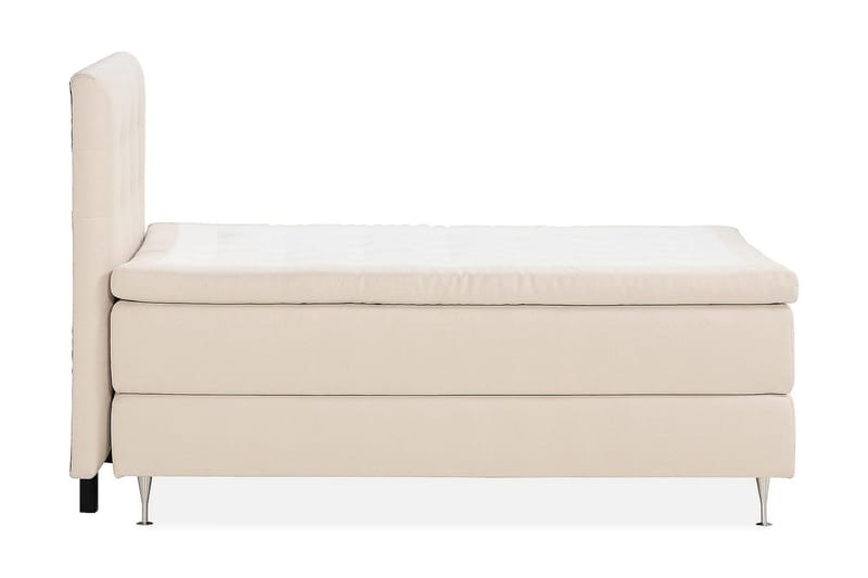 Oslo Lyx Sängpaket Boucle 120x200 Knappad gavel - Ljusbeige - Möbler - Sovrum - Sängar - Kontinentalsängar