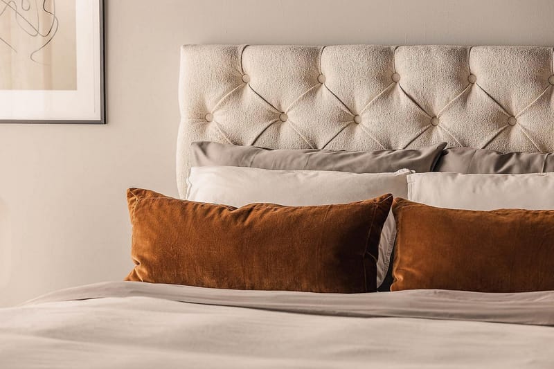 Oslo Lyx Sängpaket Kontinentalsäng 140x200 cm - Ljusbeige - Möbler - Sovrum - Sängar - Kontinentalsängar
