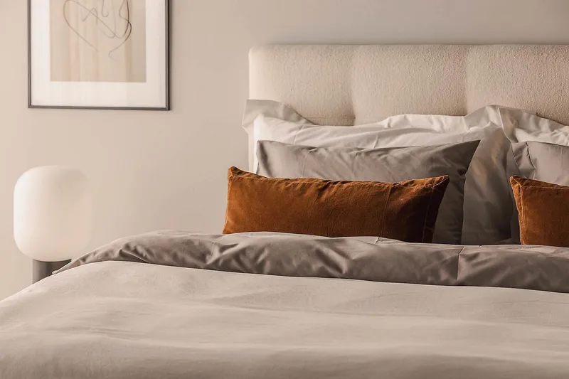 Oslo Lyx Sängpaket Kontinentalsäng 160x200 cm - Ljusbeige - Möbler - Sovrum - Sängar - Kontinentalsängar