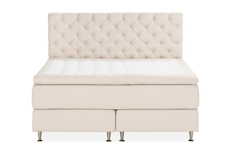 Oslo Lyx Sängpaket Kontinentalsäng 160x200 cm, Ljusbeige
