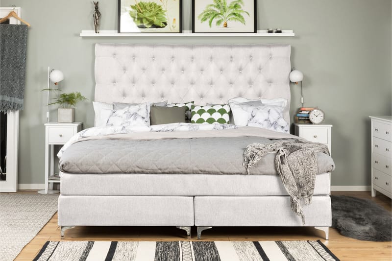 PEARL Premium Sängpaket 210 Medium/Medium Hypersoft Beige - Möbler - Sovrum - Sängar - Komplett Sängpaket