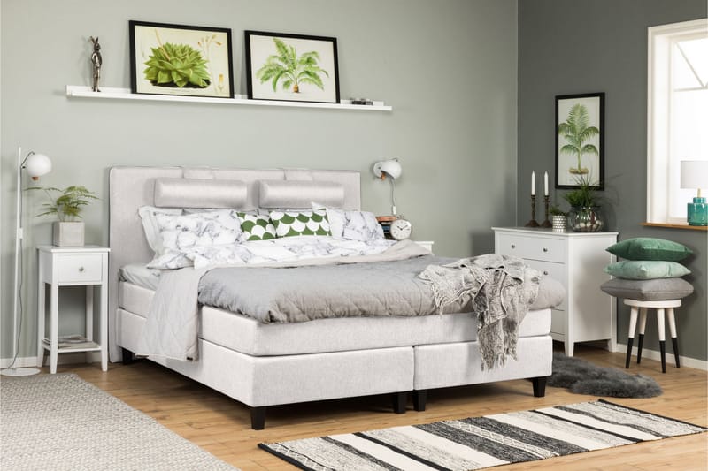 PEARL Premium Kontinentalsäng 160 F/F Elastiskt Skum Beige - Möbler - Sovrum - Sängar - Kontinentalsängar
