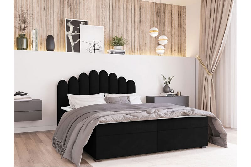 PEBMARSH Kontinentalsäng 140x200  cm Medium Svart - Möbler - Sovrum - Sängar - Kontinentalsängar