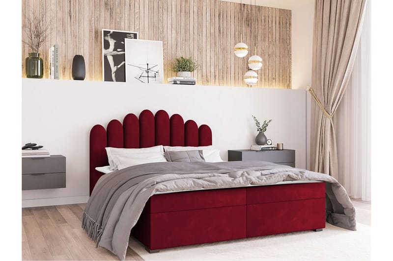 PEBMARSH Kontinentalsäng 160x200  cm Medium Röd - M�öbler - Sovrum - Sängar - Kontinentalsängar