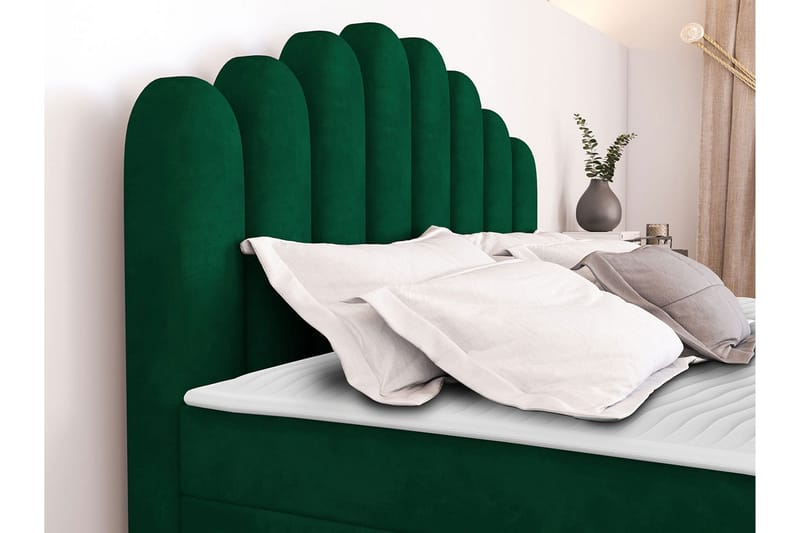 PEBMARSH Kontinentalsäng 160x200  cm Medium Sammet/Beige - Möbler - Sovrum - Sängar - Kontinentalsängar