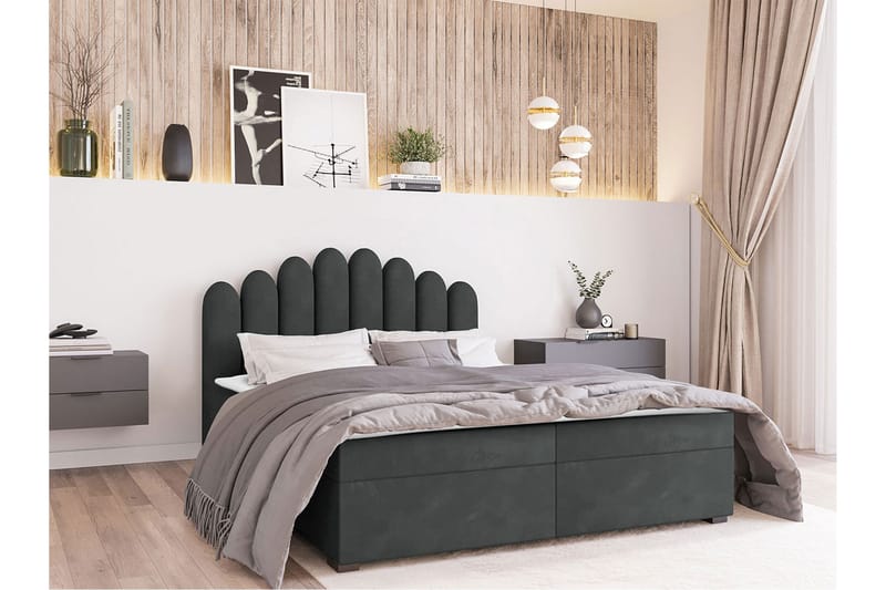 PEBMARSH Kontinentalsäng 180x200  cm Medium Mörkgrå - Möbler - Sovrum - Sängar - Kontinentalsängar