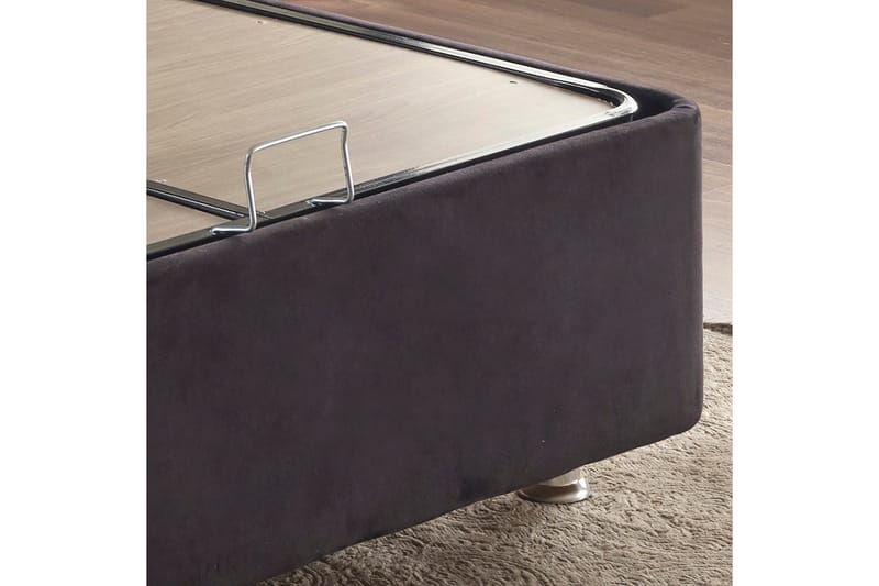 PLAUVINE Sängram med Sänggavel Singel 120x200 cm Svart - Möbler - Sovrum - Sängar - Kontinentalsängar