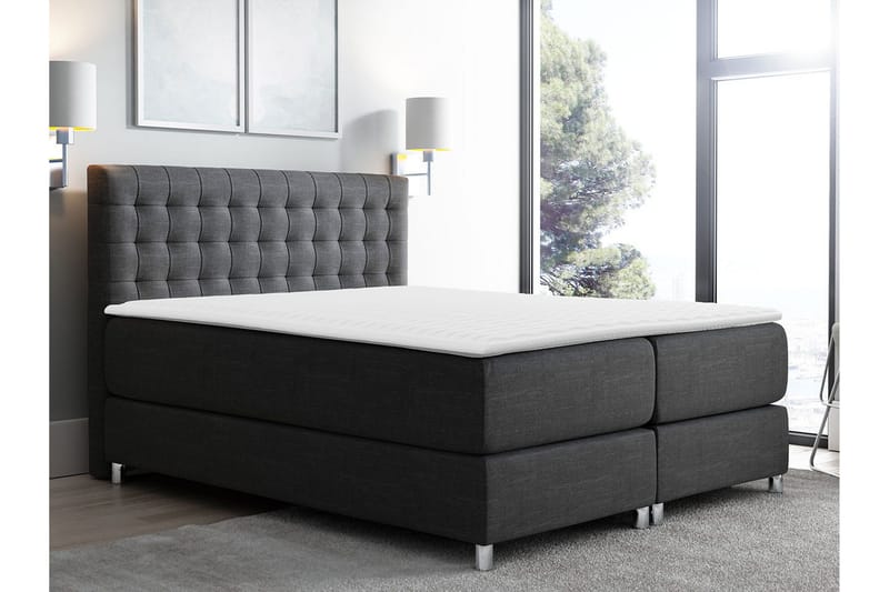 Plevoll Kontinentalsäng 140x200 - Grå - Möbler - Sovrum - Sängar - Kontinentalsängar