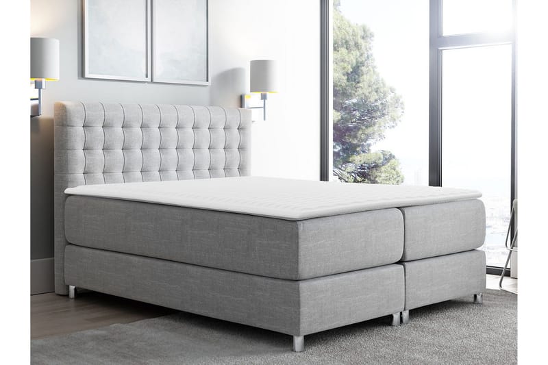 Plevoll Kontinentalsäng 140x200 - Ljusgrå - Möbler - Sovrum - Sängar - Kontinentalsängar
