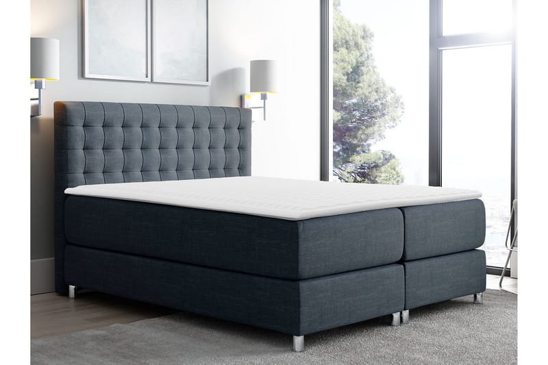 Plevoll Kontinentalsäng 160x200 - Grå - Möbler - Sovrum - Sängar - Kontinentalsängar