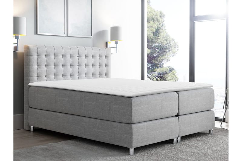 Plevoll Kontinentalsäng 160x200 - Ljusgrå - Möbler - Sovrum - Sängar - Kontinentalsängar