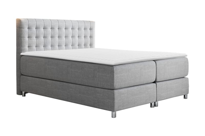 Plevoll Kontinentalsäng 160x200, Ljusgrå