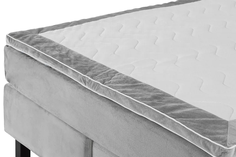 Princess Kontinentalsäng 140x200 cm - Ljusgrå/Sammet - Möbler - Sovrum - Sängar - Kontinentalsängar