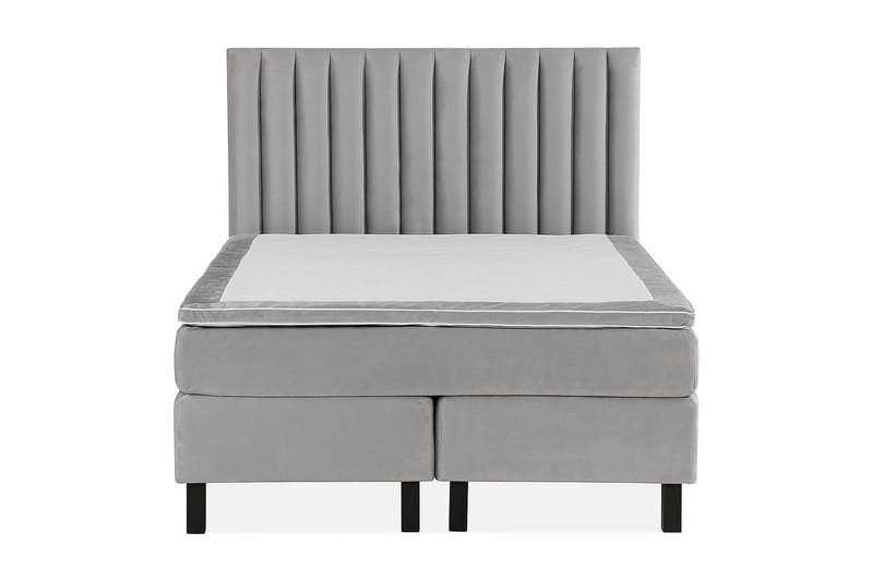Princess Kontinentalsäng 140x200 cm - Ljusgrå/Sammet - Möbler - Sovrum - Sängar - Kontinentalsängar