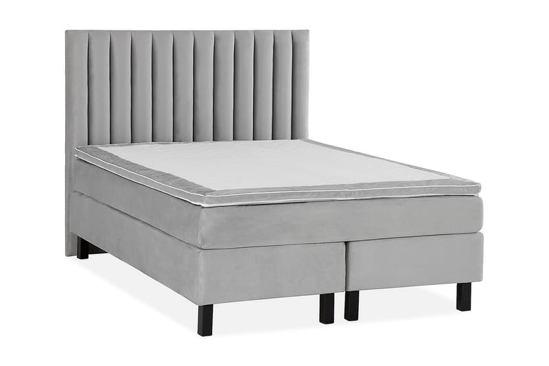 Princess Kontinentalsäng 140x200 cm - Ljusgrå/Sammet - Möbler - Sovrum - Sängar - Kontinentalsängar