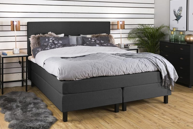 Princess Kontinentalsäng 160x200cm - Grå - Möbler - Sovrum - Sängar - Kontinentalsängar