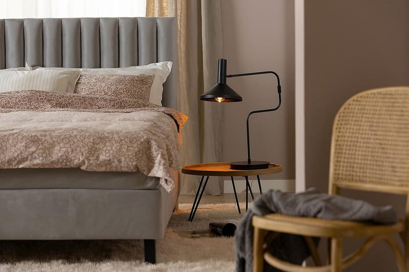 Princess Kontinentalsäng 160x200cm - Ljusgrå/Sammet - Möbler - Sovrum - Sängar - Kontinentalsängar