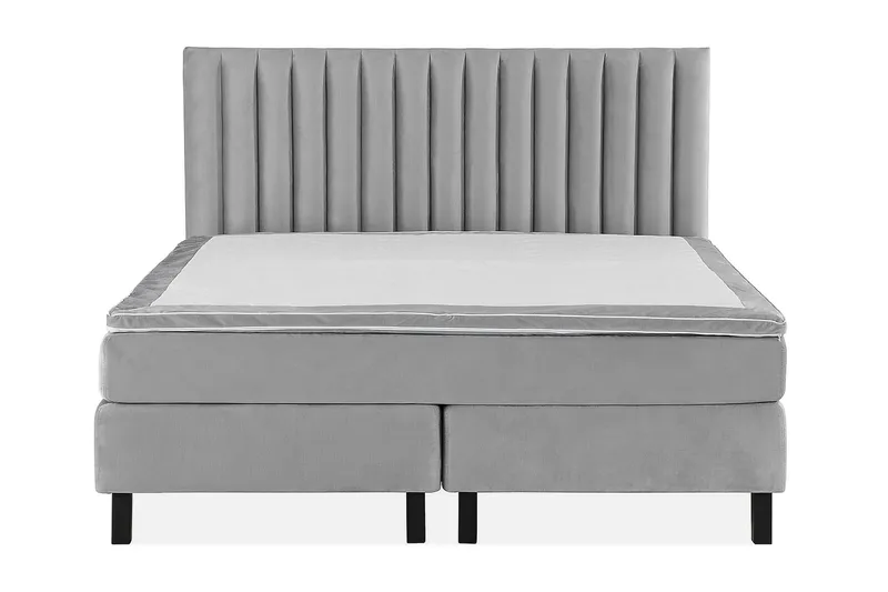 Princess Kontinentalsäng 160x200cm - Ljusgrå/Sammet - Möbler - Sovrum - Sängar - Kontinentalsängar