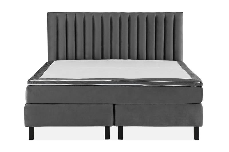 Princess Kontinentalsäng 160x200cm, Mörkgrå/Sammet