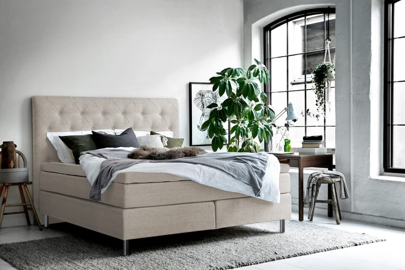RENEMO Sängpaket 140x200 cm Beige - Möbler - Sovrum - Sängar - Komplett Sängpaket