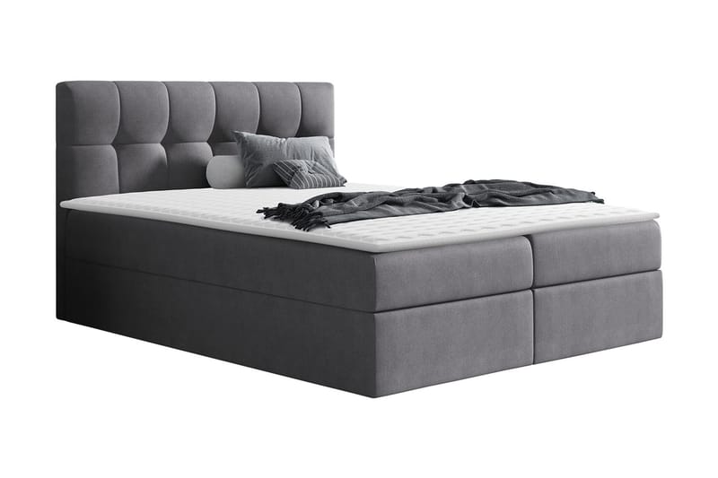 REPPEN Kontinentalsäng 160x200 Grå - Grå - Möbler - Sovrum - Sängar - Kontinentalsängar