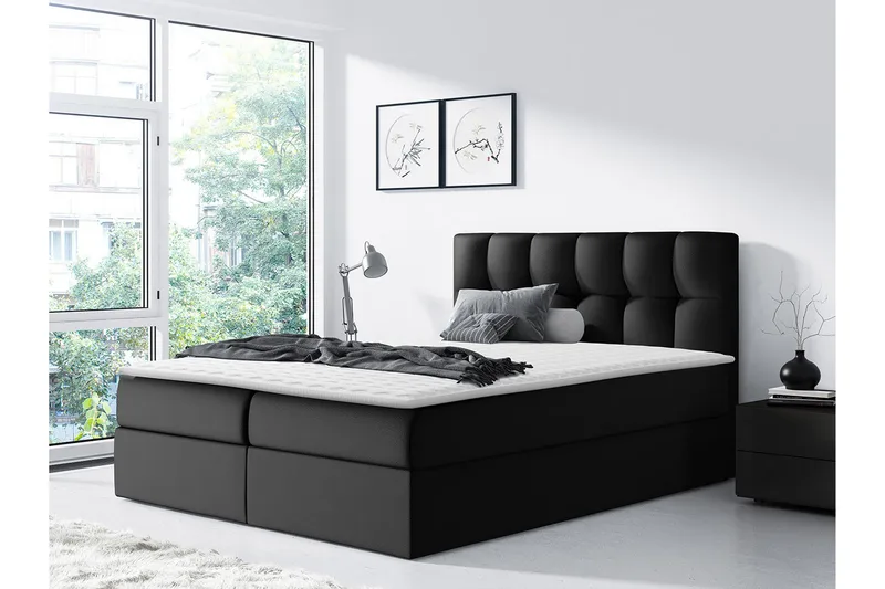 Rico Kontinentalsäng 180x208cm LED-belysning - Svart - Möbler - Sovrum - Sängar - Kontinentalsängar