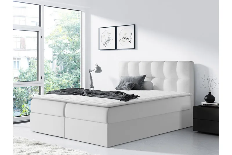 Rico Kontinentalsäng 200x208cm LED-belysning - Vit - Möbler - Sovrum - Sängar - Kontinentalsängar