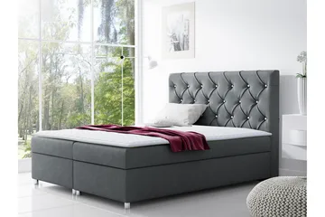 Roma Sängpaket 200x200 cm - Grå - Möbler - Sovrum - Sängar - Kontinentalsängar