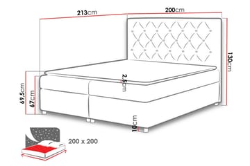 Roma Sängpaket 200x200 cm - Vit - Möbler - Sovrum - Sängar - Kontinentalsängar