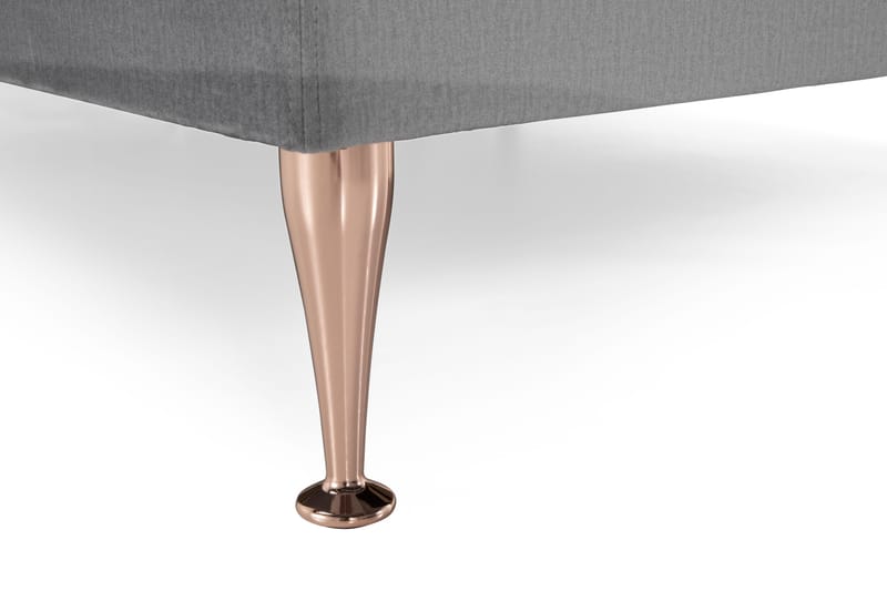 Royal Velvet Komplett Sängpaket 160x200 cm - Ljusgrå med Höga Rosében - Möbler - Sovrum - Sängar - Kontinentalsängar