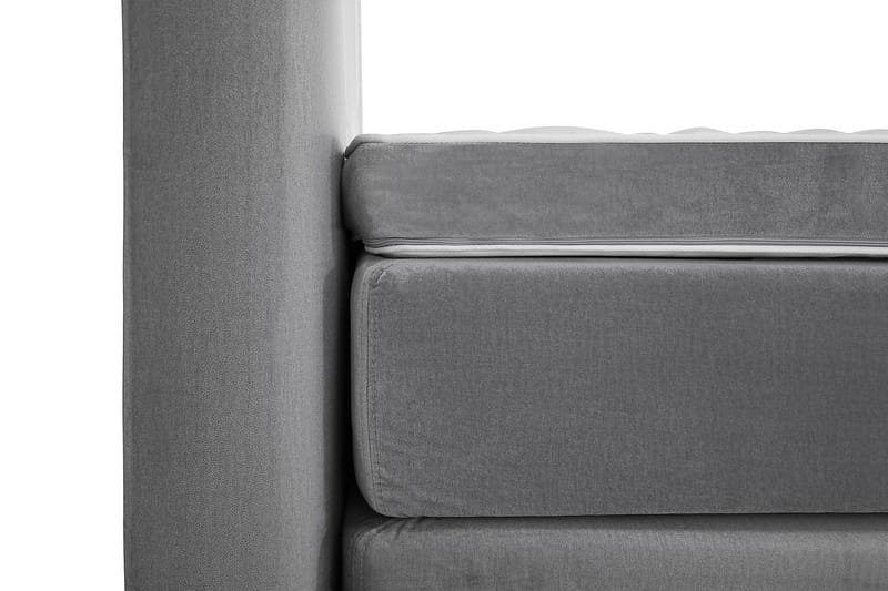 Royal Velvet Komplett Sängpaket 160x200 cm - Ljusgrå med Höga Silverben - Möbler - Sovrum - Sängar - Kontinentalsängar