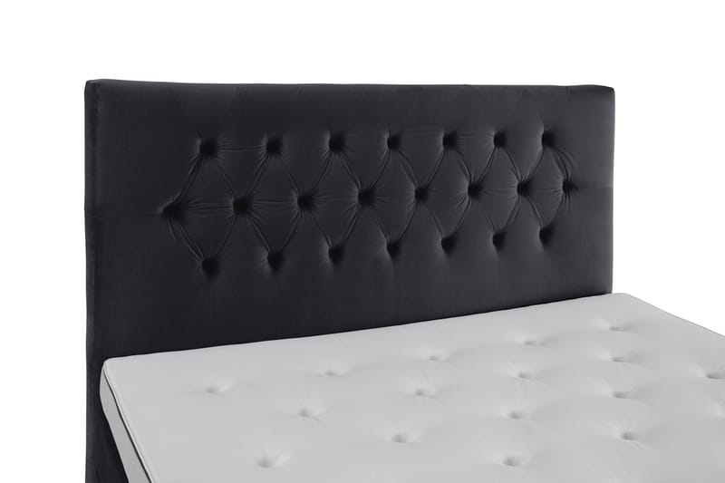 Royal Velvet Komplett Sängpaket 160x200 cm - Svart med Svarvade Ben - Möbler - Sovrum - Sängar - Kontinentalsängar