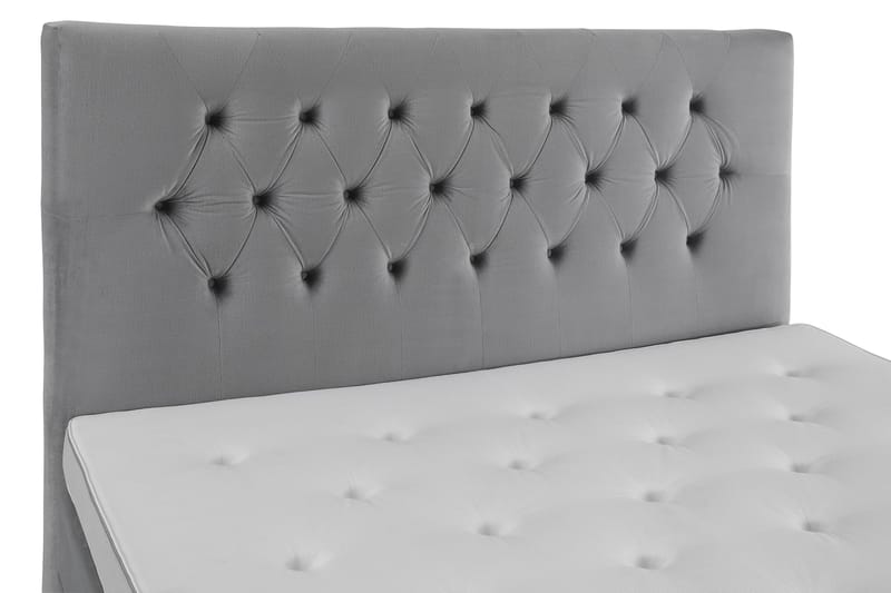 Royal Velvet Komplett Sängpaket 180x200 cm - Ljusgrå med Låga Rosében - Möbler - Sovrum - Sängar - Kontinentalsängar