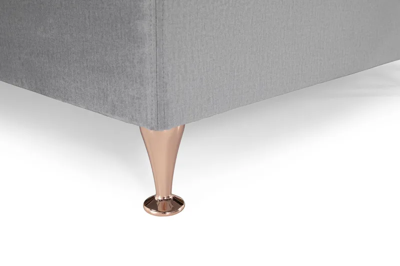 Royal Velvet Komplett Sängpaket 180x200 cm - Ljusgrå med Låga Rosében - Möbler - Sovrum - Sängar - Kontinentalsängar