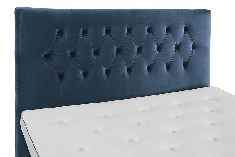 Royal Velvet Komplett Sängpaket 180x200 cm - Mörkblå med Höga Silverben - Möbler - Sovrum - Sängar - Kontinentalsängar