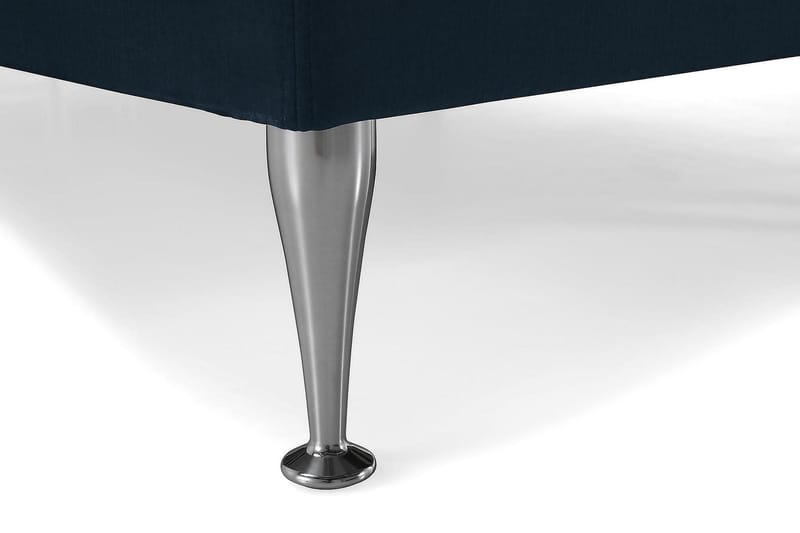 Royal Velvet Komplett Sängpaket 180x200 cm - Mörkbl å med Höga Silverben - Möbler - Sovrum - Sängar - Kontinentalsängar
