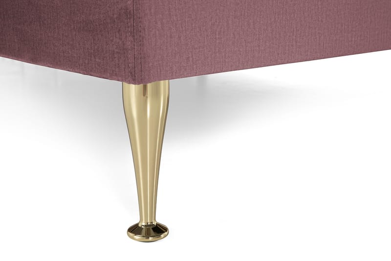 Royal Velvet Komplett Sängpaket 180x200 cm - Rosa med Höga Guldben - Möbler - Sovrum - Sängar - Kontinentalsängar