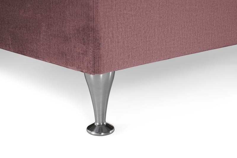 Royal Velvet Komplett Sängpaket 180x200 cm - Rosa med Låga Silverben - Möbler - Sovrum - Sängar - Kontinentalsängar