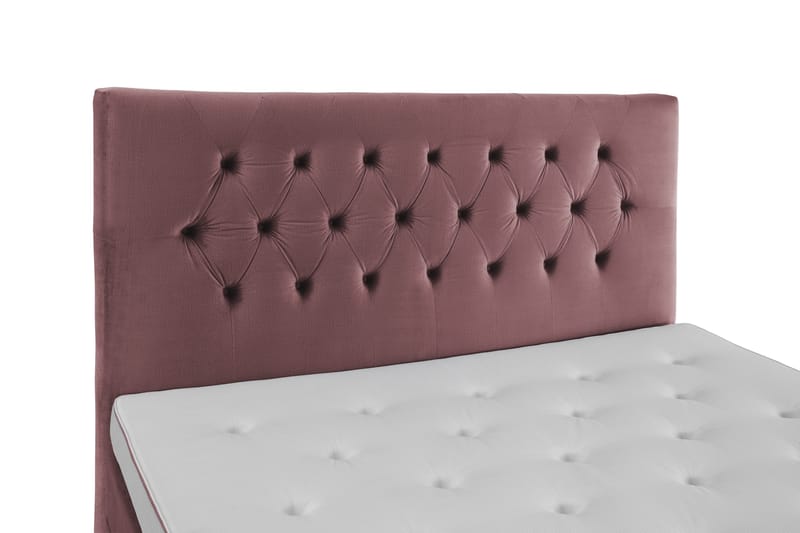Royal Velvet Komplett Sängpaket 180x200 cm - Rosa med Låga Silverben - Möbler - Sovrum - Sängar - Kontinentalsängar
