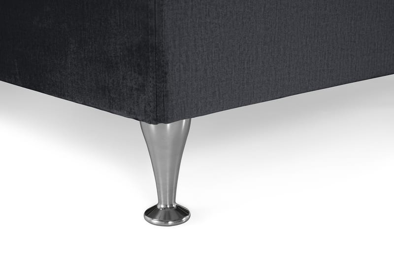 Royal Velvet Komplett Sängpaket 180x200 cm - Svart med Låga Silverben - Möbler - Sovrum - Sängar - Kontinentalsängar