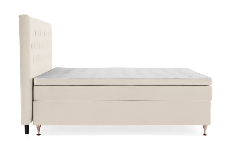 Royal Velvet Komplett Sängpaket 210x210 cm - Beige med låga rosében - Möbler - Sovrum - Sängar - Kontinentalsängar