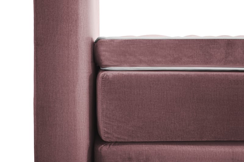 Royal Velvet Komplett Sängpaket 210x210 cm - Rosa med Höga Guldben - Möbler - Sovrum - Sängar - Kontinentalsängar