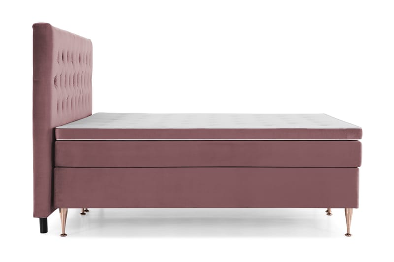 Royal Velvet Komplett Sängpaket 210x210 cm - Rosa med Höga Rosében - Möbler - Sovrum - Sängar - Kontinentalsängar