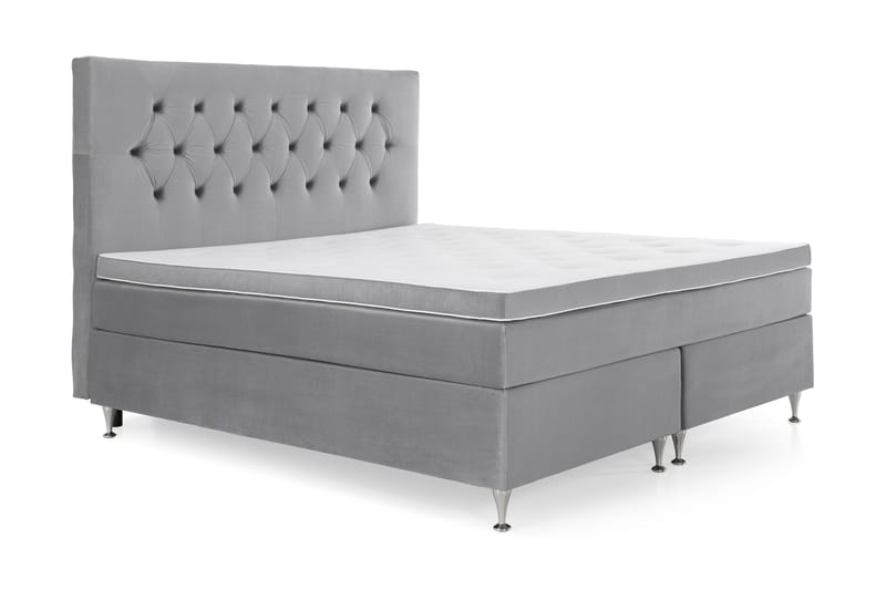 Royal Velvet Kontinentalsäng 160x200 cm - Ljusgrå - Möbler - Sovrum - Sängar - Kontinentalsängar